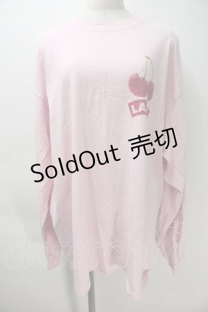 画像: LAND by MILKBOY / CHERRY L.S. TEE  ライトピンク S-25-10-29-021-MB-TO-HR-ZS