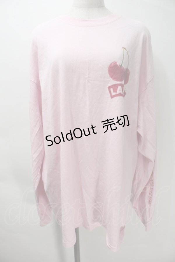 画像1: LAND by MILKBOY / CHERRY L.S. TEE  ライトピンク S-25-10-29-021-MB-TO-HR-ZS (1)
