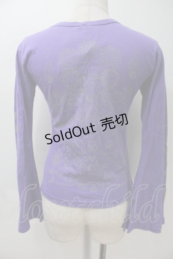 画像2: GOTH / プリント長袖カットソー  パープル S-25-10-29-023-GO-TS-HR-ZS (2)