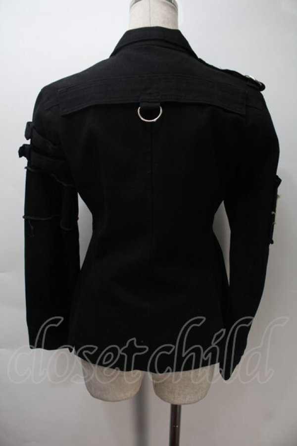 画像2: STIGMATA / パンクミリタリージャケット  黒 S-25-10-29-024-GO-JA-HR-ZS (2)