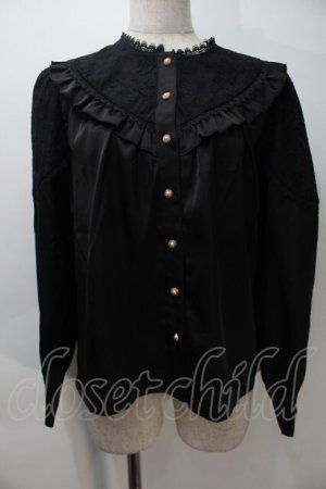 画像: axes femme kawaii / 3wayジャボ付きブラウス  黒 S-25-10-29-026-AX-BL-AS-ZS