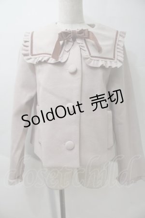 画像: m petit by misako / セーラー襟ショートコート M ピンク S-25-10-29-027-LO-CO-AS-ZS