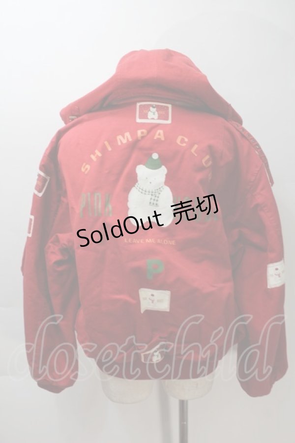 画像2: PINK HOUSE / テディ刺繍ブルゾン  赤 S-25-10-29-028-LO-JA-AS-ZS (2)