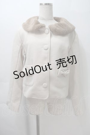 画像: m petit by misako / ファー襟ショートコート M ベージュ S-25-10-29-030-LO-CO-AS-ZS