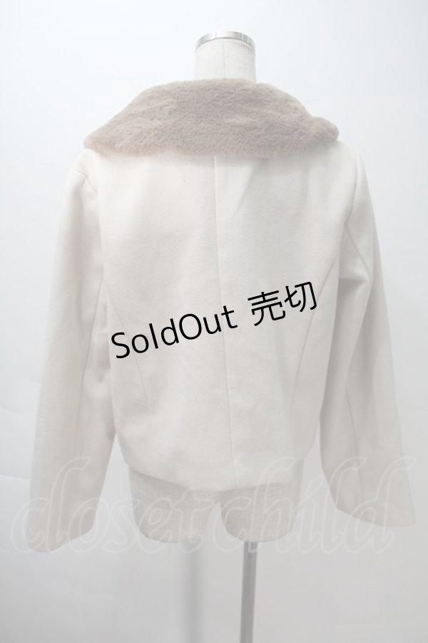 画像2: m petit by misako / ファー襟ショートコート M ベージュ S-25-10-29-030-LO-CO-AS-ZS (2)