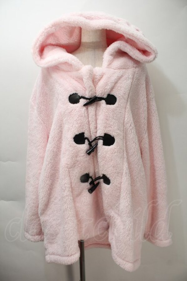 画像1: KRY CLOTHING / 「MOKOMOKO2020」ボアBIGフードダッフル  ピンク S-25-10-29-031-EL-CO-HR-ZS (1)