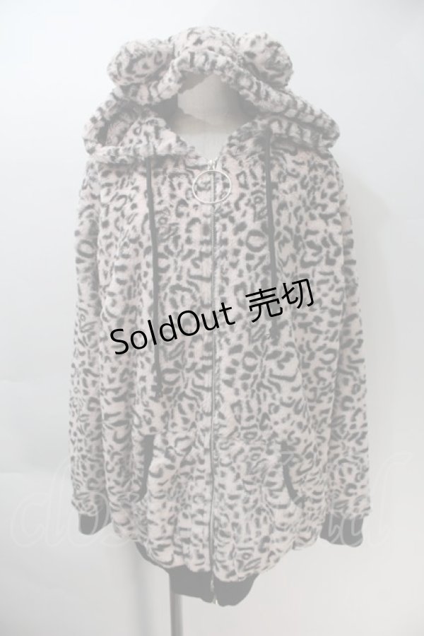 画像1: KRY CLOTHING / 「NEKOKAKUMA」 ファーパーカー  ピンク S-25-10-29-032-EL-CO-HR-ZS (1)