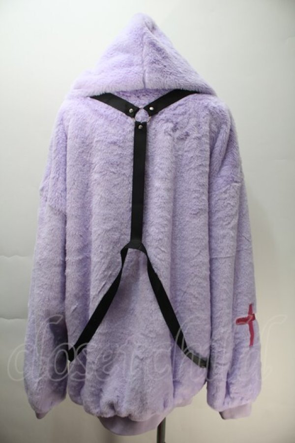 画像2: Jamie エーエヌケー / ハーネス付きファーブルゾン  パープル S-25-10-29-033-LO-JA-HR-ZS (2)