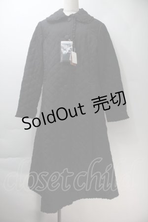 画像: PINK HOUSE / キルティングロングコート  黒 S-25-10-29-035-LO-CO-AS-ZS