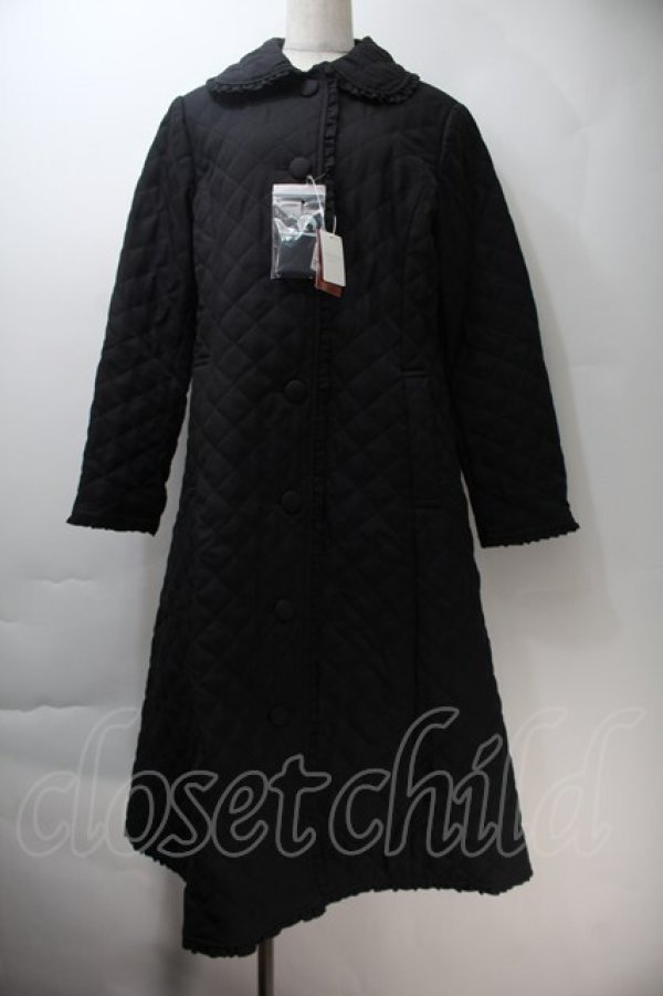 画像1: PINK HOUSE / キルティングロングコート  黒 S-25-10-29-035-LO-CO-AS-ZS (1)
