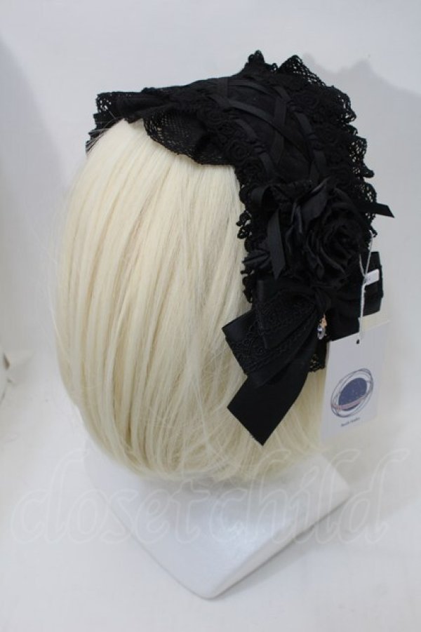 画像2: Hoshibako Works / ローズ・レディヘッドドレス  黒 S-25-10-29-004-LO-AC-HR-ZS (2)