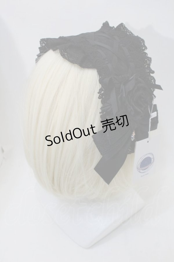 画像2: Hoshibako Works / ローズ・レディヘッドドレス  黒 S-25-10-29-004-LO-AC-HR-ZS (2)