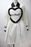 画像1: DimMoire / ハートフリルワンピース  白 S-25-10-29-039-GO-OP-HR-ZS (1)