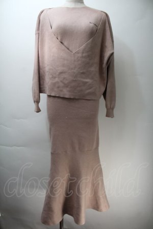 画像: NieR Clothing / ニットトップス＆ワンピース  ベージュ S-25-10-29-040-PU-OP-HR-ZS