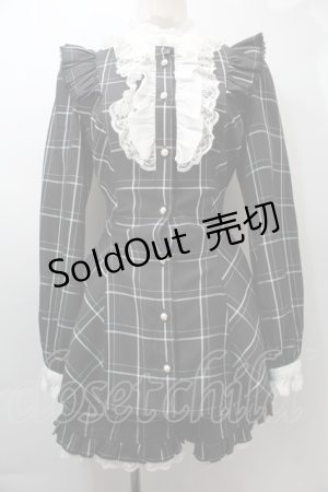 画像: Secret Honey / チェックセットアップ  黒ｘ白 S-25-10-29-041-CA-JA-AS-ZS