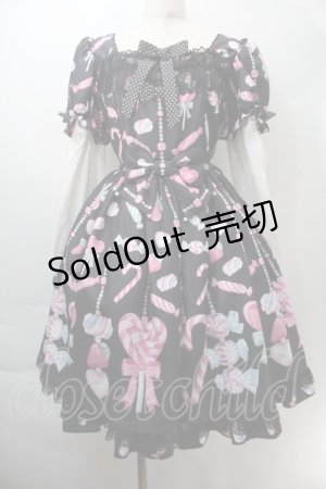 画像: Angelic Pretty / Candy Ornamentワンピース  黒 S-25-10-29-042-AP-OP-AS-ZS