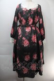 画像1: axes femme NOSTALGIE / 刺繍襟花柄ワンピース  黒 S-25-10-29-043-AX-OP-AS-ZS (1)