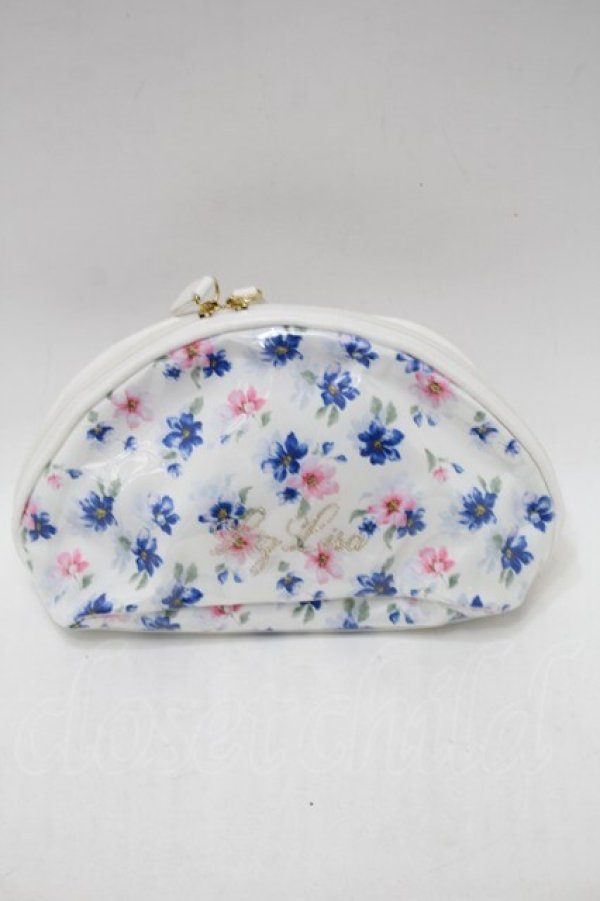 画像1: LIZ LISA / 花柄ポーチ  白 S-25-10-30-001-LO-ZA-HR-ZS (1)