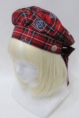画像: Angelic Pretty / British Bearベレー  赤 S-25-10-30-005-AP-AC-AS-ZS