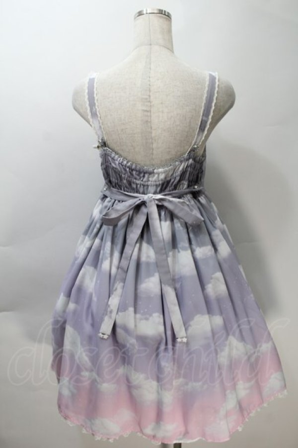 画像2: Angelic Pretty / Misty Sky Brilliant ColorジャンパースカートSet  Melancholic Moon(グレー×ピンク) S-25-10-30-037-AP-OP-AS-ZS (2)