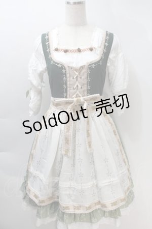 画像: Beaver Duke / Alpine Maiden Vintageワンピース  オフｘグリーン S-25-10-30-038-LO-OP-HR-ZS