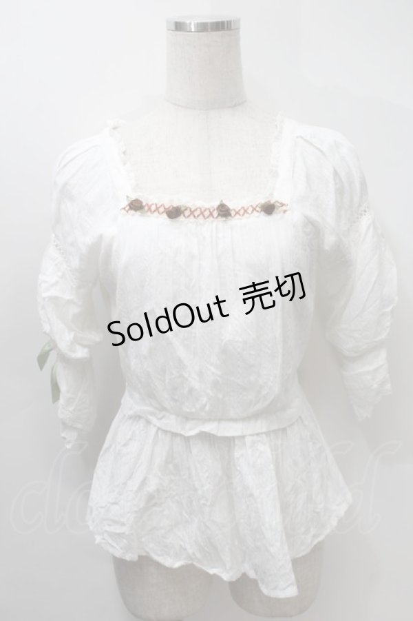 画像6: Beaver Duke / Alpine Maiden Vintageワンピース  オフｘグリーン S-25-10-30-038-LO-OP-HR-ZS (6)