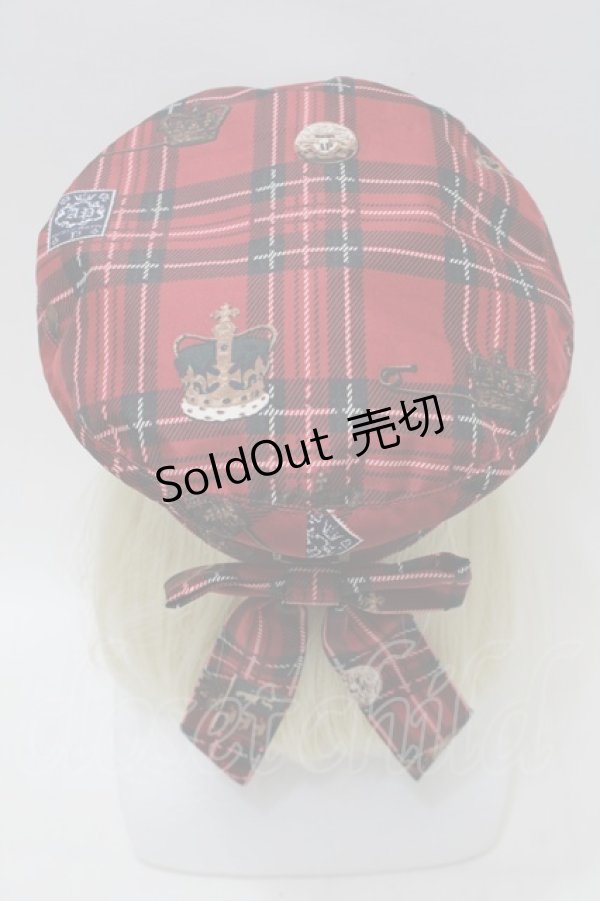 画像2: Angelic Pretty / British Bearベレー  赤 S-25-10-30-005-AP-AC-AS-ZS (2)