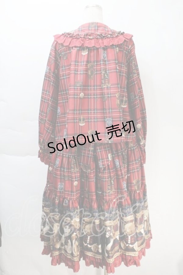 画像2: Angelic Pretty / British Bearブラウス＆ティアードスカート  赤 S-25-10-30-042-AP-OP-AS-ZS (2)