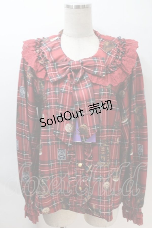 画像3: Angelic Pretty / British Bearブラウス＆ティアードスカート  赤 S-25-10-30-042-AP-OP-AS-ZS (3)