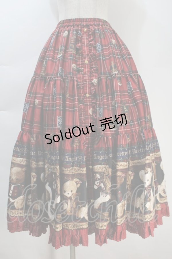 画像4: Angelic Pretty / British Bearブラウス＆ティアードスカート  赤 S-25-10-30-042-AP-OP-AS-ZS (4)