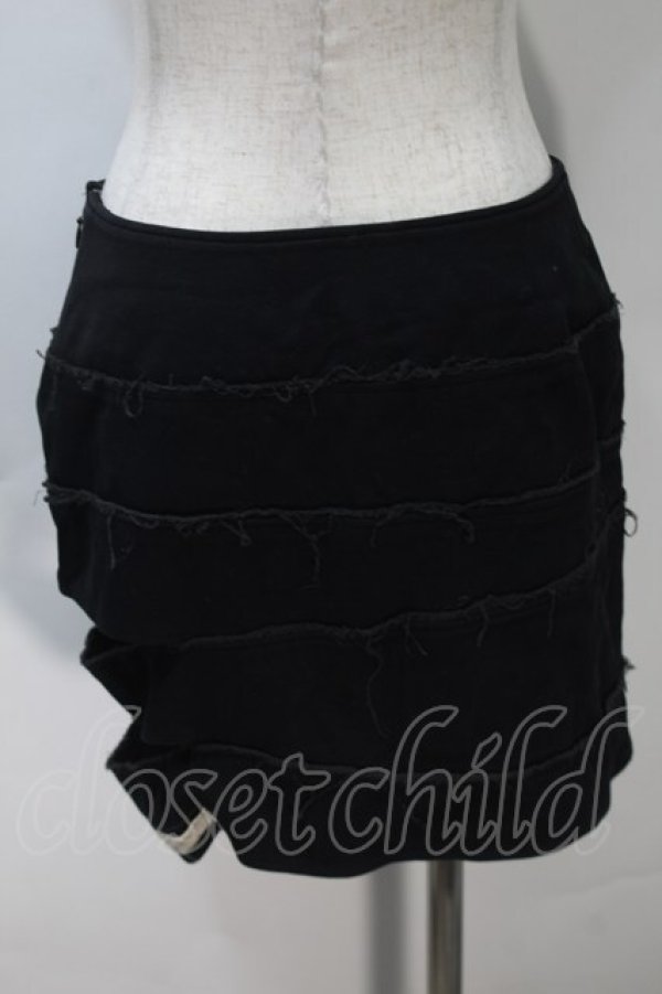 画像2: alice auaa / カットデニムミニスカート 1 黒 S-25-10-30-052-AA-SK-HR-ZS (2)