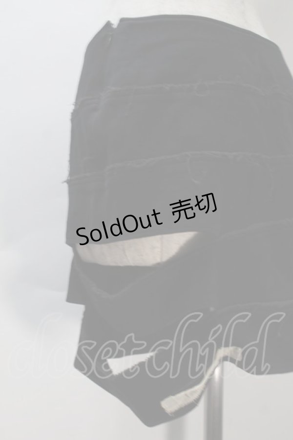 画像3: alice auaa / カットデニムミニスカート 1 黒 S-25-10-30-052-AA-SK-HR-ZS (3)