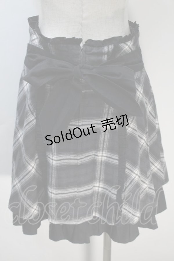 画像2: PEACE NOW / チェックスカート  黒 S-25-10-30-055-PU-SK-HR-ZS (2)