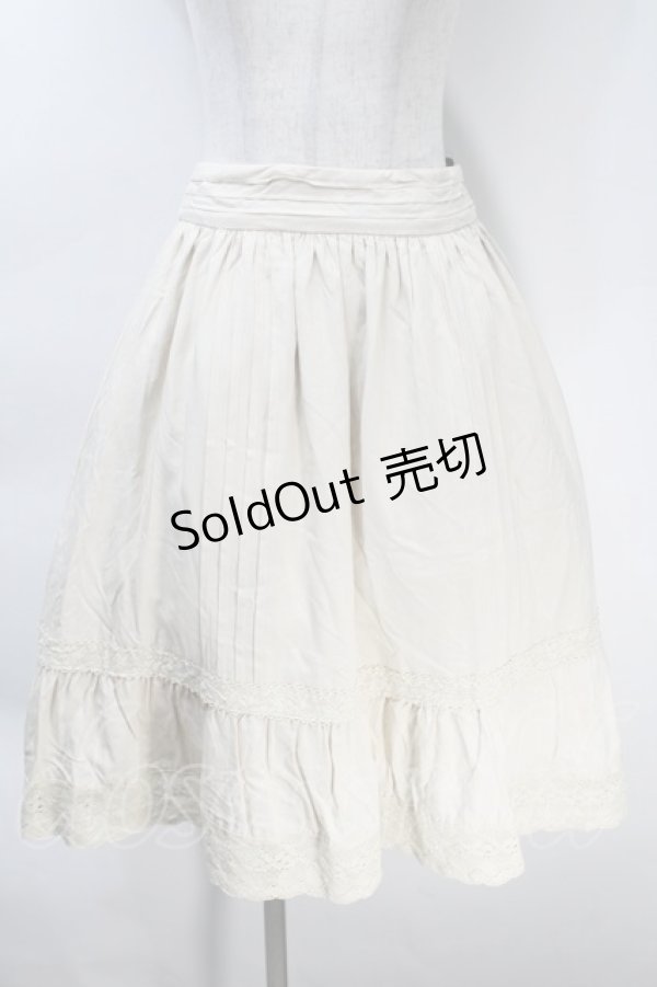 画像1: Fi.n.t / クロシェレース使いピンタックギャザースカート  クリーム S-25-10-30-057-CA-SK-HR-ZS (1)