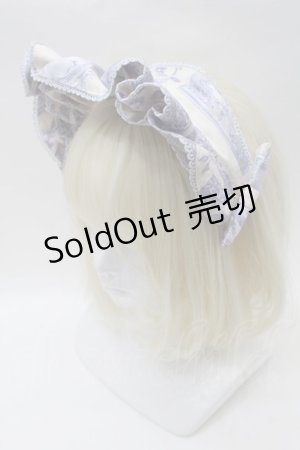 画像: Victorian maiden / Lazy afternoonフリルカチューシャ  オフｘブルー S-25-10-30-1001-CL-AC-AS-ZS