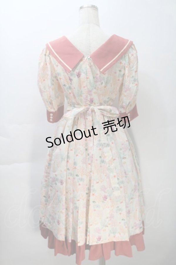 画像2: Victorian maiden / コーラルリーフドレス  オフｘピンク S-25-10-30-1005-CL-OP-AS-ZS (2)