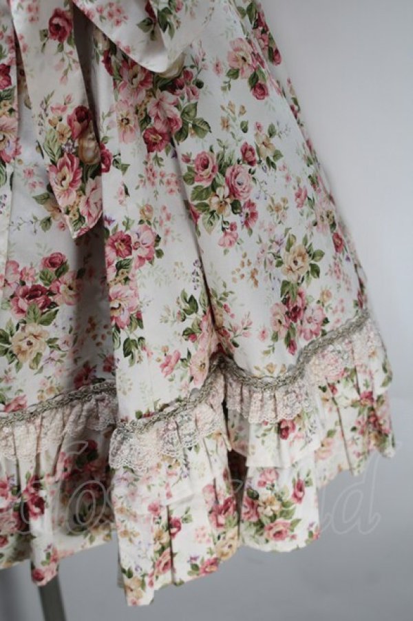 画像4: Victorian maiden / ロココブーケクラシカルドールパフスリーブドレス  ロココピーチ S-25-10-30-1006-CL-OP-AS-ZS (4)