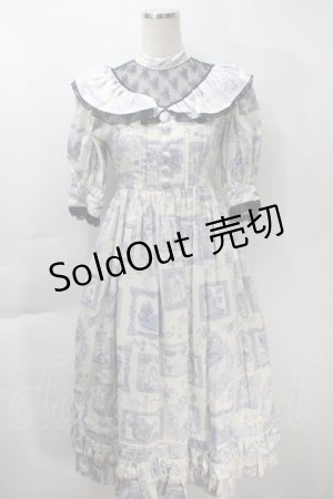 画像: Victorian maiden / Lazy afternoonドールドレス  オフｘブルー S-25-10-30-1008-CL-OP-AS-ZS
