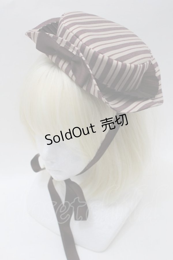 画像1: Victorian maiden / レジメンタルストライプキャノチェ  ベージュ S-25-10-30-1002-CL-AC-AS-ZS (1)