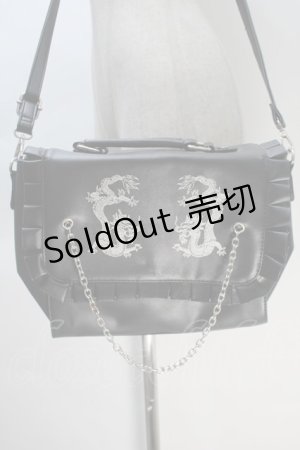 画像: Jamie エーエヌケー / ドラゴン刺 ショルダーバッグ  黒 S-25-10-30-009-LO-BG-HR-ZS