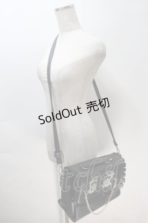 画像3: Jamie エーエヌケー / ドラゴン刺 ショルダーバッグ  黒 S-25-10-30-009-LO-BG-HR-ZS (3)