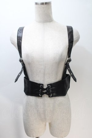 画像: EATME / レースアップハーネスベルト  黒 S-25-10-30-010-LO-ZA-AS-ZS