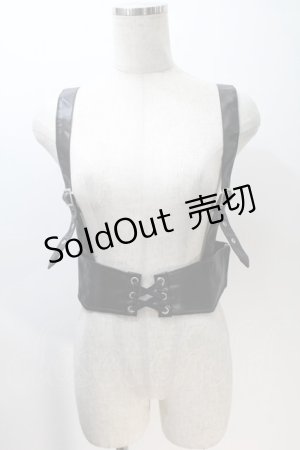 画像: EATME / レースアップハーネスベルト  黒 S-25-10-30-010-LO-ZA-AS-ZS