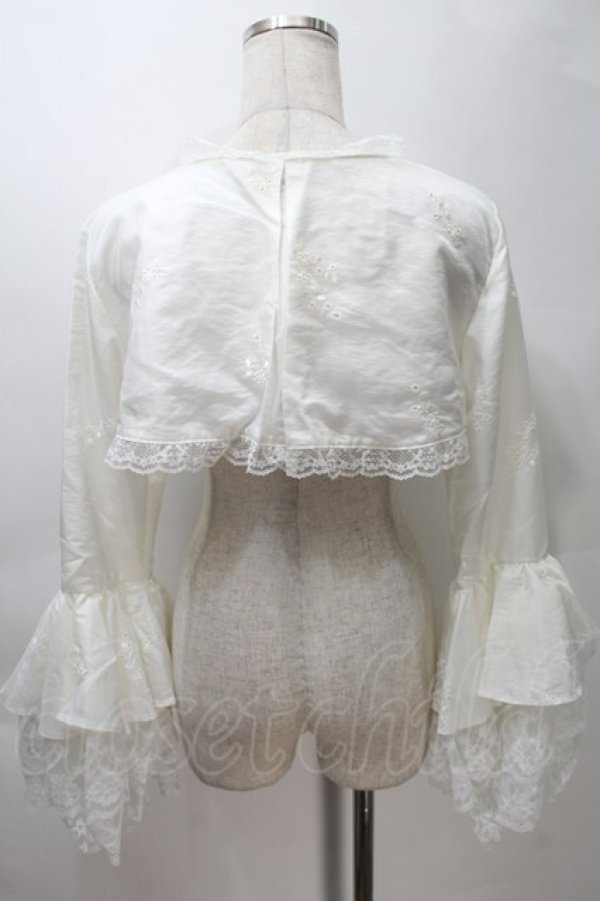 画像2: MARBLE / レース姫袖ボレロ  白 S-25-10-30-014-GO-TO-HR-ZS (2)