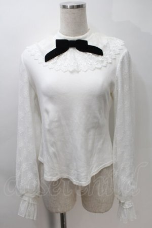 画像: Angelic Pretty / Dollyレースカラーカットソー  白 S-25-10-30-015-AP-TO-AS-ZS