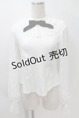 画像: Angelic Pretty / Dollyレースカラーカットソー  白 S-25-10-30-015-AP-TO-AS-ZS
