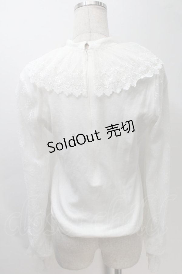 画像2: Angelic Pretty / Dollyレースカラーカットソー  白 S-25-10-30-015-AP-TO-AS-ZS (2)