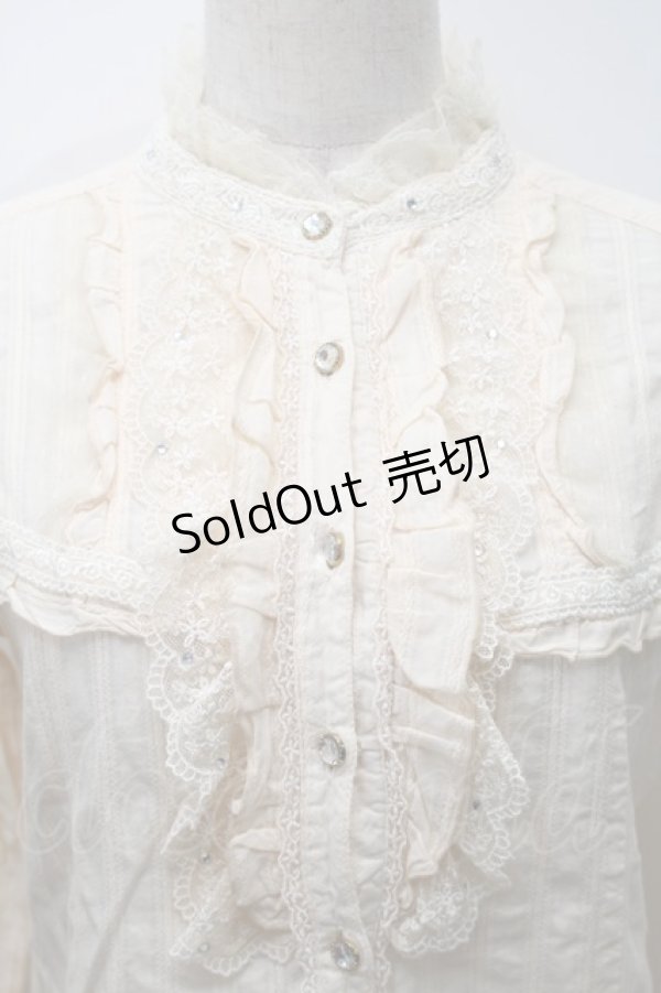 画像3: axes femme / レースブラウス  キナリ S-25-10-30-020-AX-BL-HR-ZS (3)