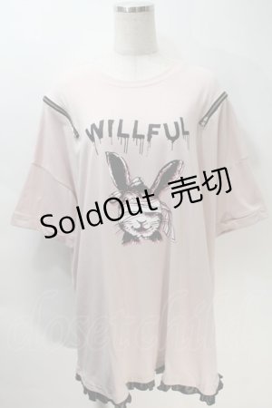 画像: Ank Rouge / レイヤードラビットBigTe  ピンク S-25-10-30-022-CA-TO-HR-ZS