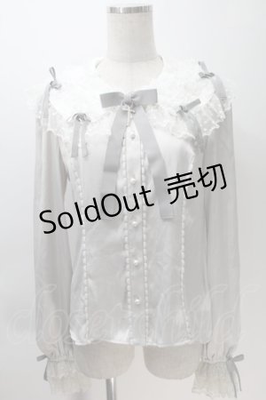 画像: Angelic Pretty / Airy Frillブラウス  グレー S-25-10-30-024-AP-BL-AS-ZS